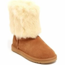 Carla Samuel Bottines à fourrure fourrées en cuir nubuck Sarah for Bottines / Boots Couleur Marron clair